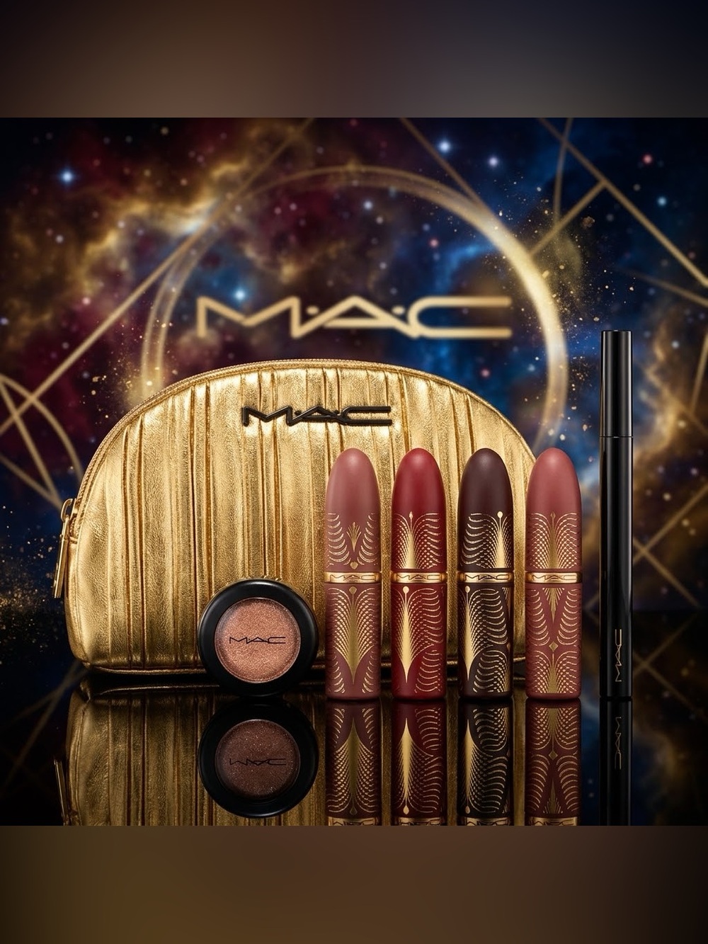 💄 MAC Cosmetics Limited Edition "Gift of Gold" Holiday Eye & Lip Set ✨